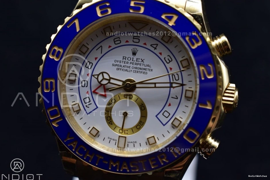 on YG 116688 Bracelet KF YachtMaster Dial 1:1 White YG Comfortable A Edition II 1218 Best 0714
